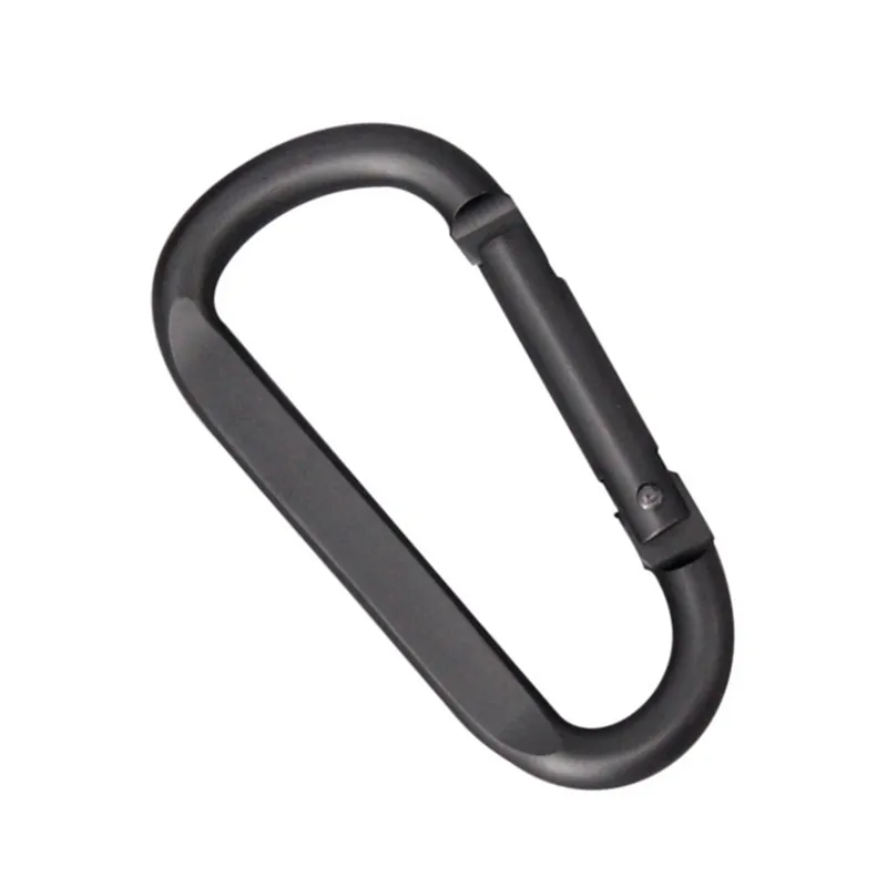 HXY 69*37*8MM Custom No MOQ Stock D Shape Flat Edge Aluminum Carabiner Bag Carabiner Hook For Camping, Keychain, Promotion
