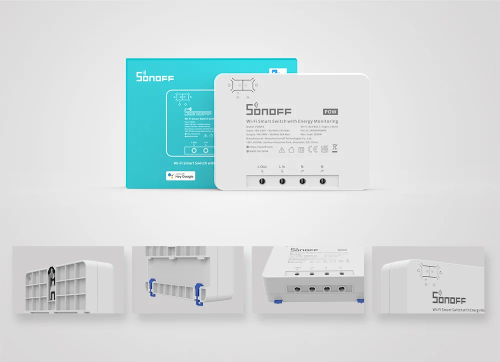 best price 25A 5500W Power Metering  smart life sonoff power R3 wifi wireless switch Overload Protection Energy Saving