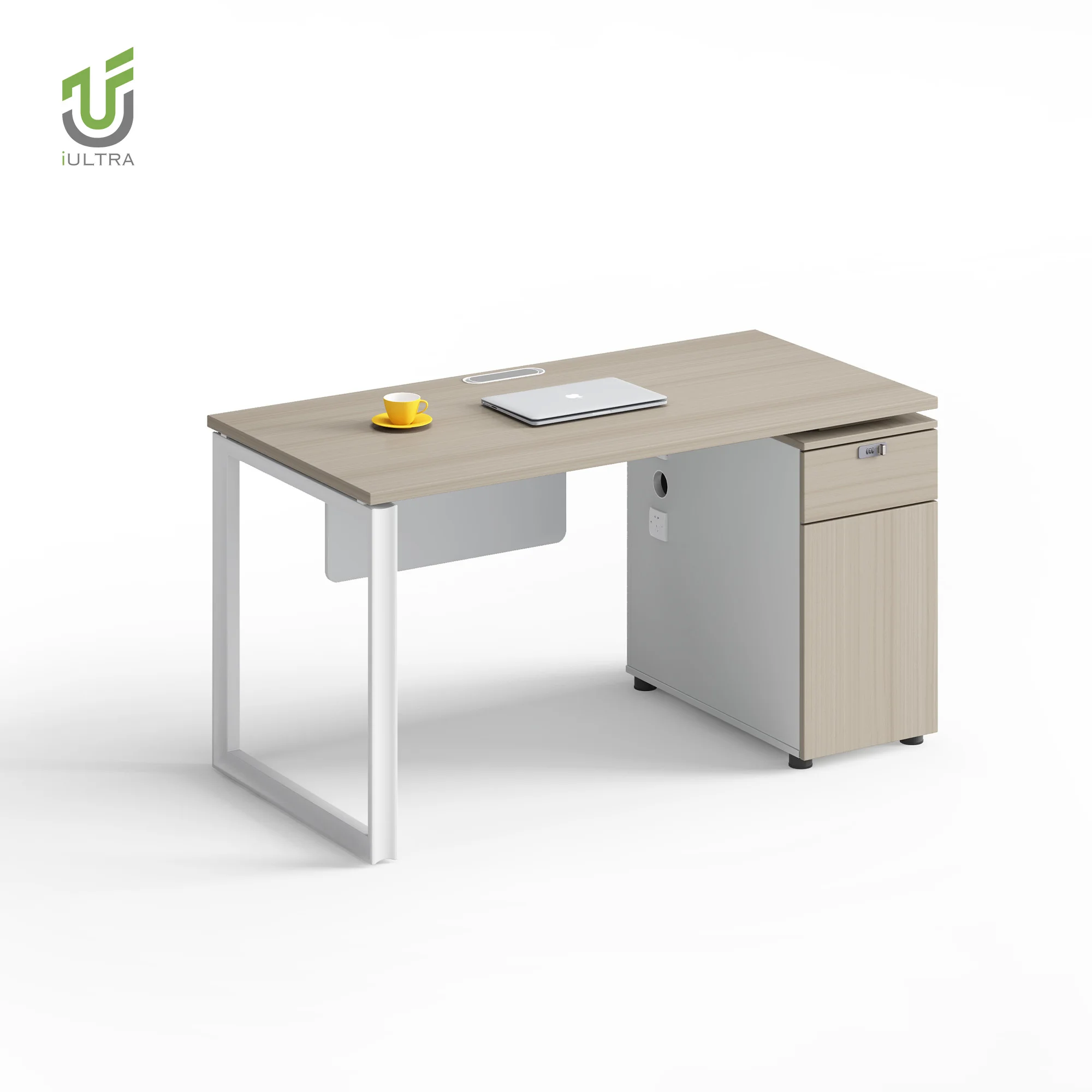 IULTRA 63B1210A Коммерческая офисная мебель лучший l-образный стоячий стол белый с клеткой