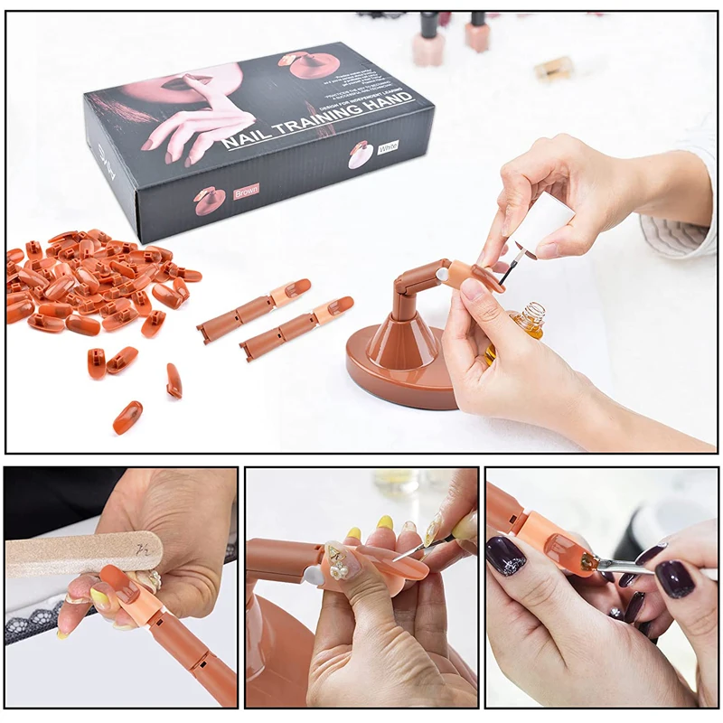 Wholesale Train Acrylic Middle Fingers For Nail Art Beginners False Hand Display Model Nail Training Practice Finger