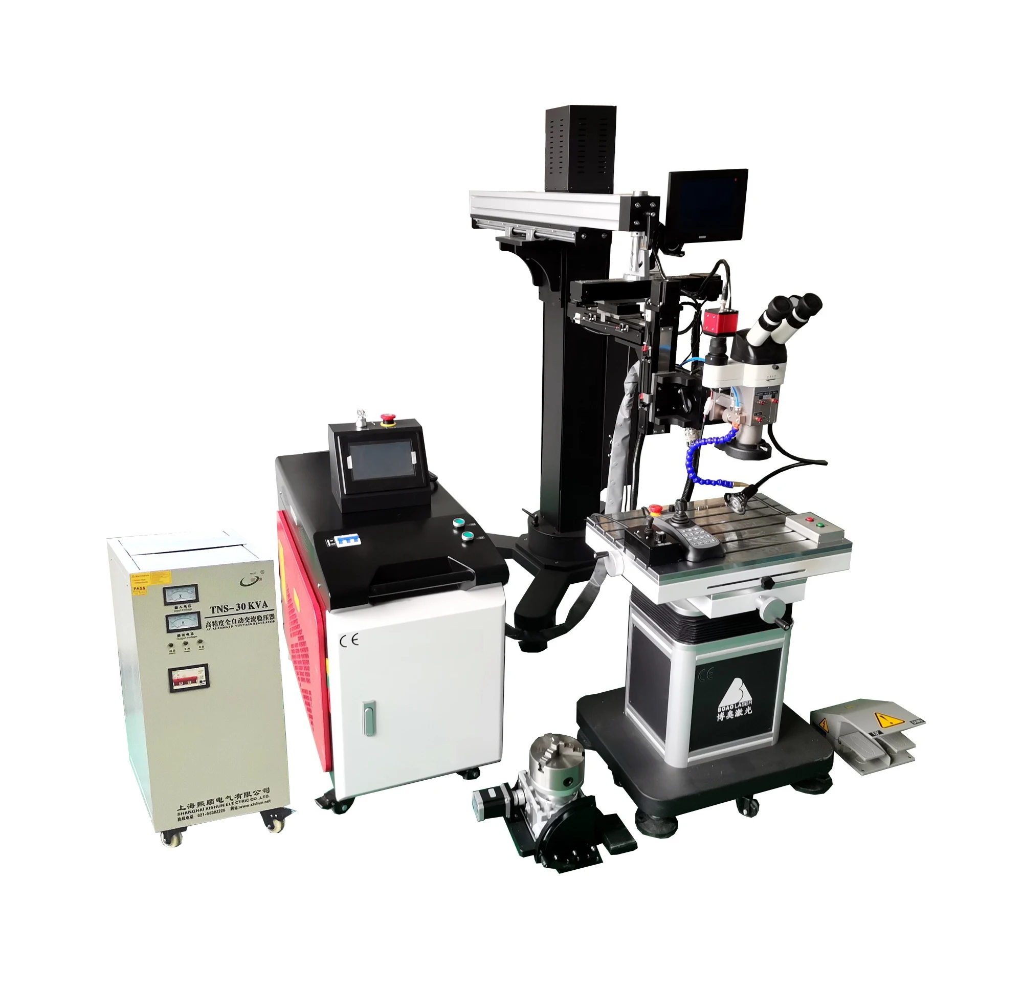 BOAO 1500W 3000W Fiber Lase Welding Machine for Big Mold Repairing Application Metal Mould Crane Arm Laser Welder