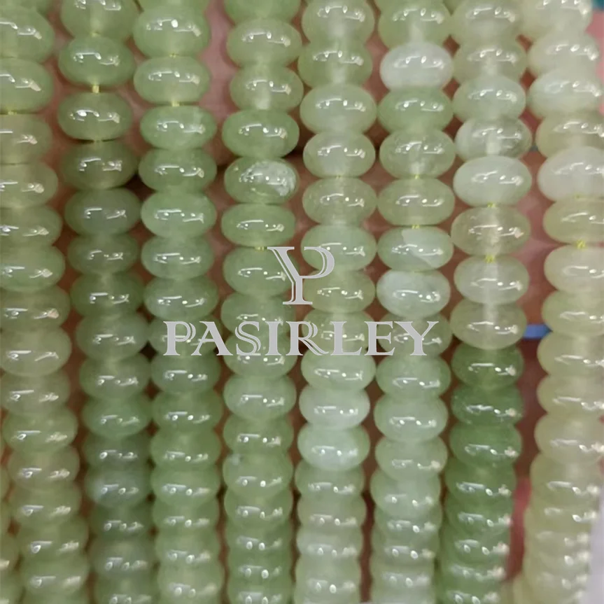 Pasirley 5x8mm Dyed Jade Stone Beads Nature-Colored Disc Heishi Bracelet Flat Spacer Beads Gemstones for Jewelry Making