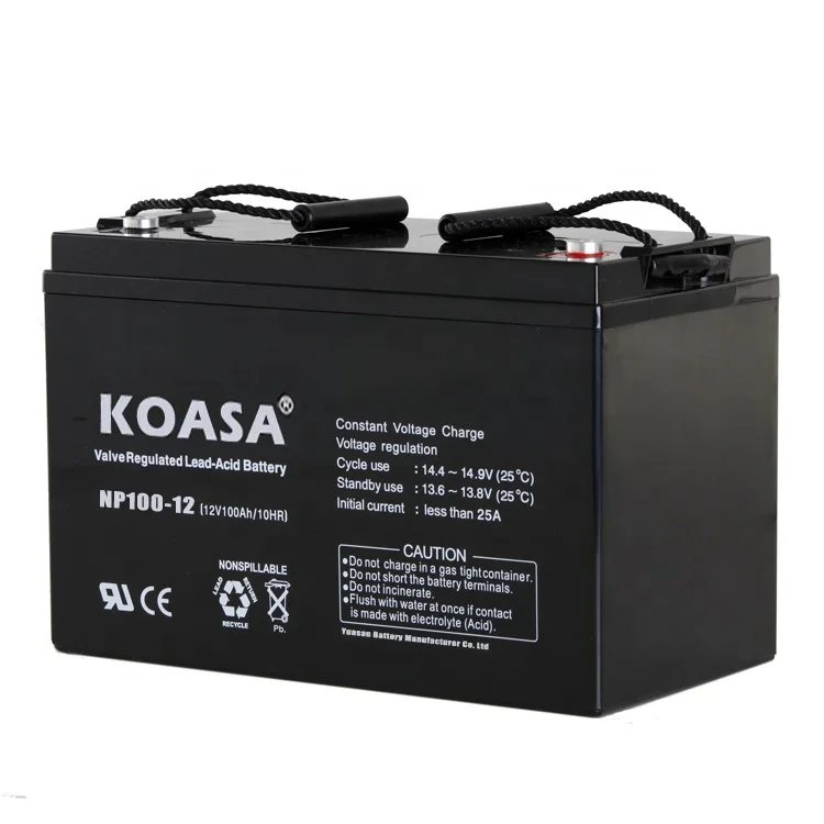 Long Service Life KOASA 12V100AH NP100-12AT Lead Acid Battery AGM Battery For Home Appliances