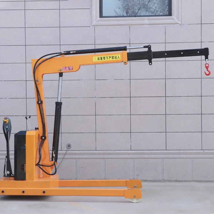 China Factory 1300kg Electric Mobile Crane Small Mini Hydraulic Mobile Crane