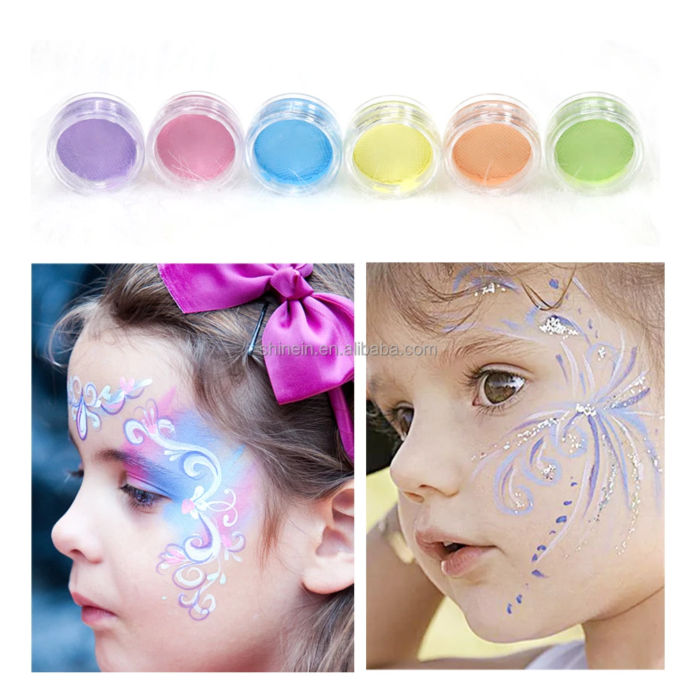 Shinein Water-soluble Luminous Neon Face Body Paint Pastels Eyeliner UV Glowing Halloween Face Paints