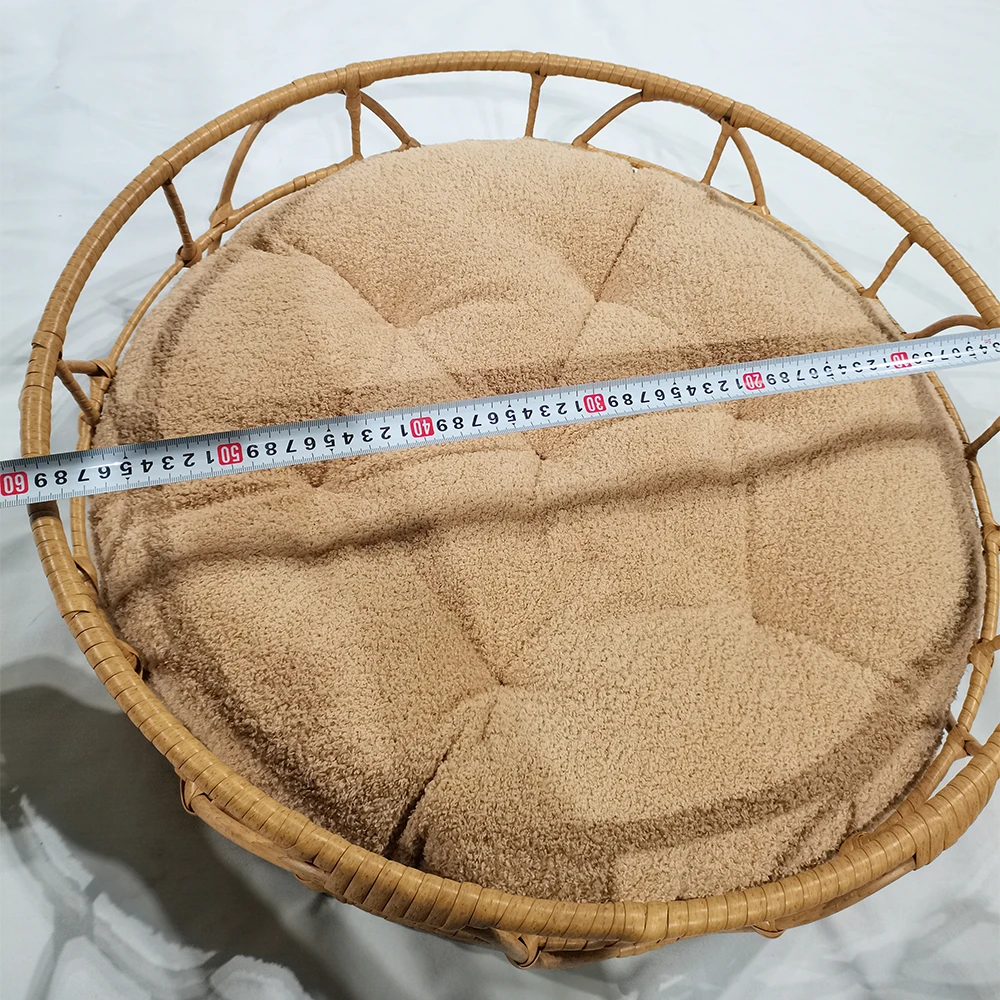 Wicker Cat Bed for Indoor Cats  a Covered Modern Cat Hideaway Hut of Rattan Houses Pets in Dome Basket