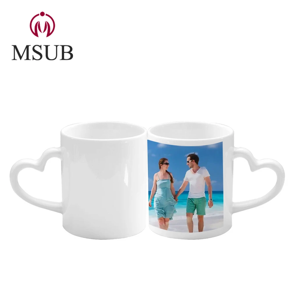 
Sublimation heart handle mugs 11oz for heat press print mug mockup with heart handle 
