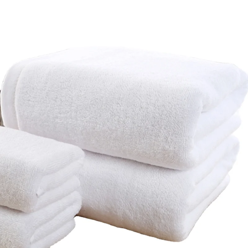 Белое утолщенное Впитывающее банное полотенце из чистого хлопка с логотипом на заказ для салона красоты пятизвездочного отеля