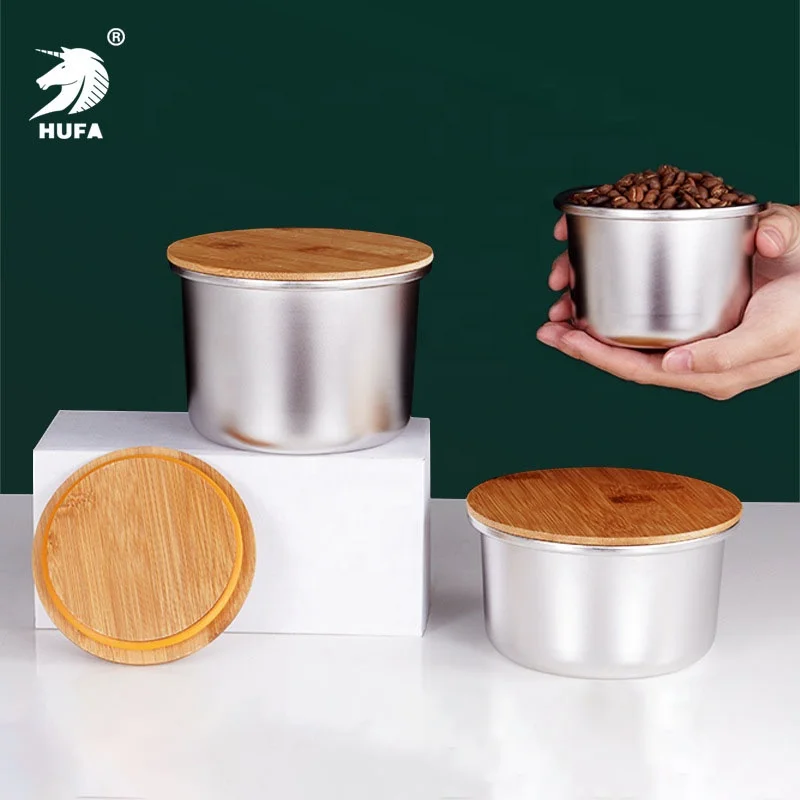 HUFA Japanese Style 3-Pack round Stainless Steel Lunch Box Food Storage Containers Single Compartment Bamboo Lids Kitchen Use