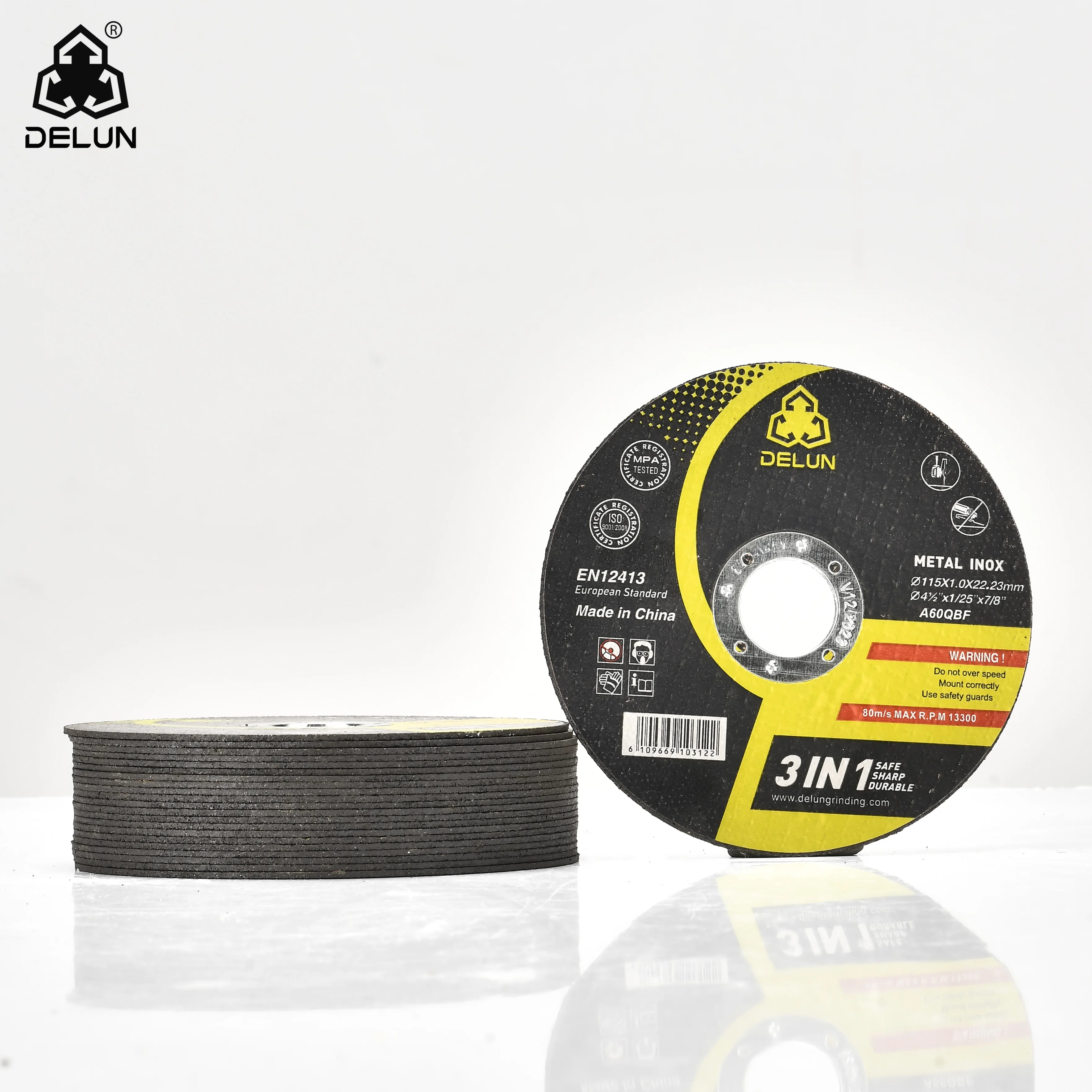 DELUN super thin high quality abrasive 4.5 inch colorful cutting disc cutting blade