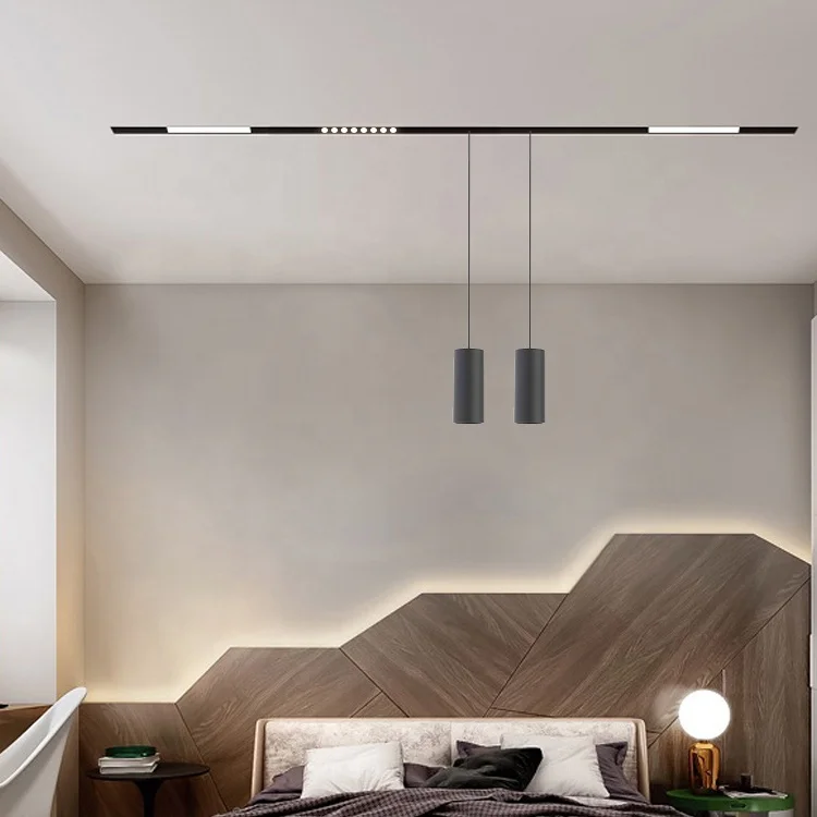 Высокое качество 1 М 5 м 2 умный светодиодный магнитный Трековый свет линейный прожектор 48 В Магнитная трековая световая система