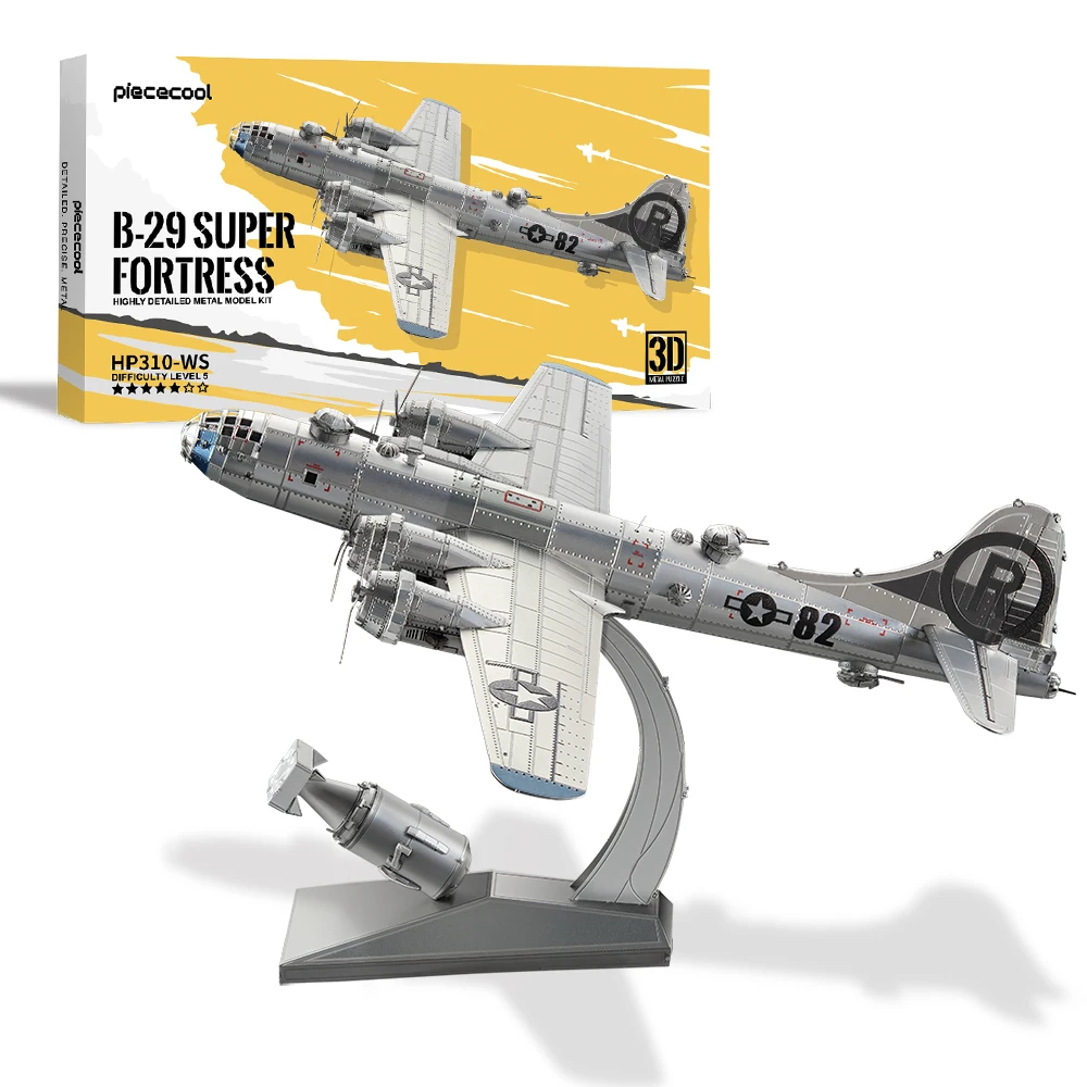 Piececool Toys Factory Building Blocks Toys Aircraft Models B-29 Super Fortress Dauntless Dotty 3d Metal Puzzle For World War II