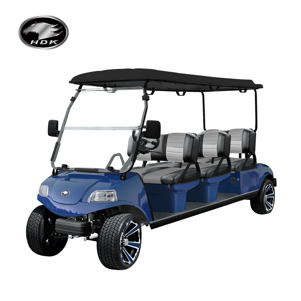 Big Scooters Brand New HDK EVOLUTION Sightseeing Mini Bus Club Car 6 Seat 48V Utility Electric Golf Carts For Sale