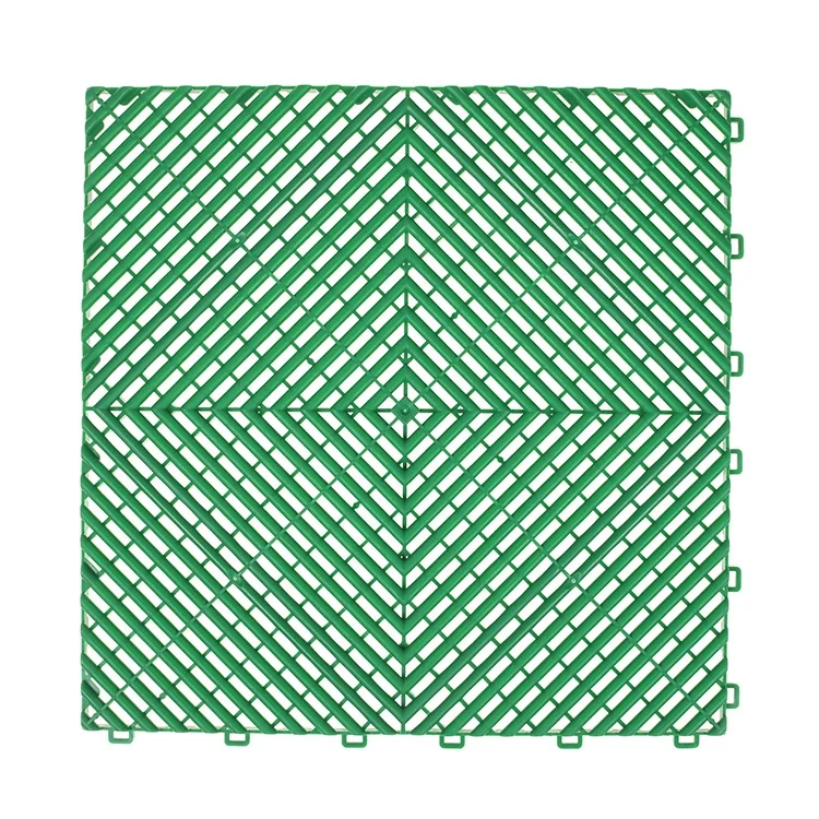 Free Design Anti Slip Plastic PP Interlocking Car Wash Drain Garage Floor Tile for Carwash Garage Floor Mat Grating