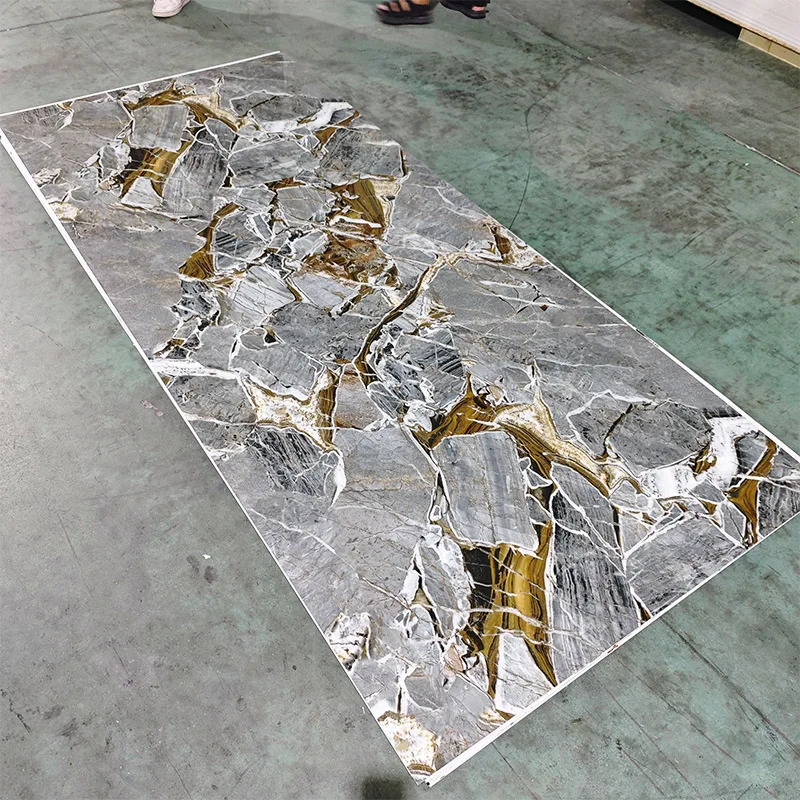 Factory good quality hot sale waterproof gold wall panel pvc wall panel uv marble sheet pvc marble sheet