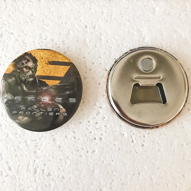 Оптовая продажа, 3d-логотип на заказ, металлическая открывалка для бутылок пива, вина с магнитом на холодильник