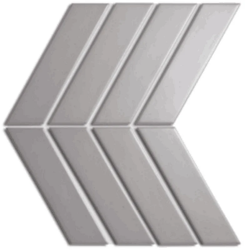 Hot Selling Black Fishbone Looking Glazed Porcelain Mosaic Tiles Glossy/Matte Finish for Interior Wall in Sheet Style