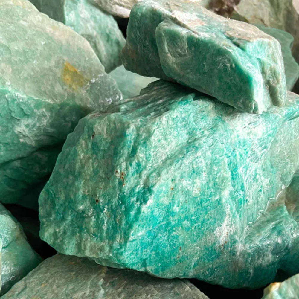 Natural rough green amazonite stone high quality amazonite crystal raw stone for sale