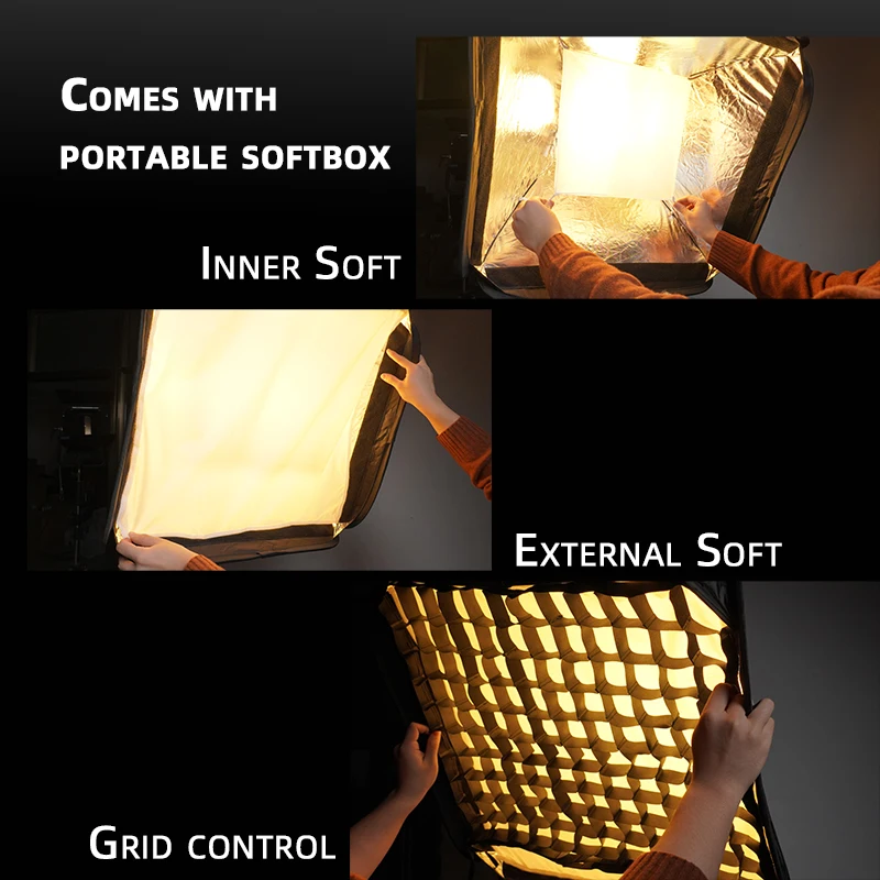 Bolangte GP-4000S Fresnel Lighting Film Lights for Photography Photographic Equipment Shooting Spot Led Studio Video Light