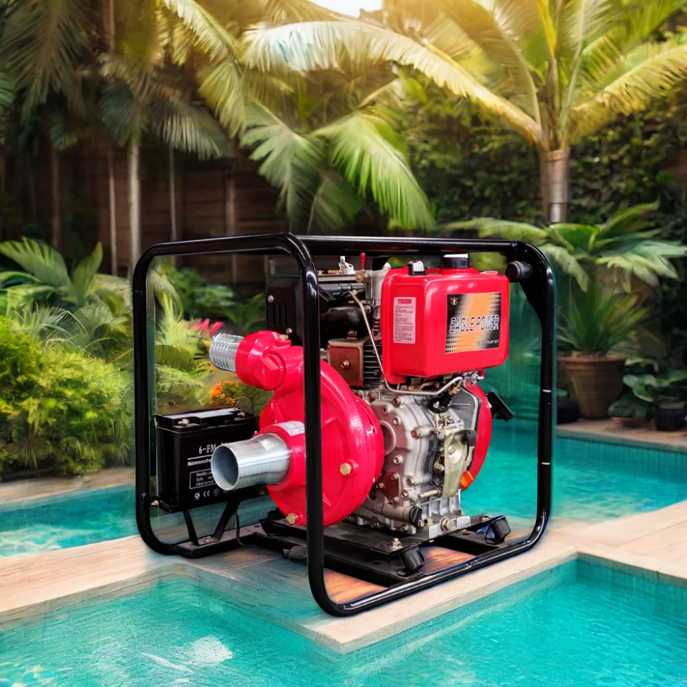 2/3/4 Inch Cast Iron Diesel Engine High Pressure Pump Customizable 10HP OEM Centrifugal Water Fire Pump Marine Mining 1 Year