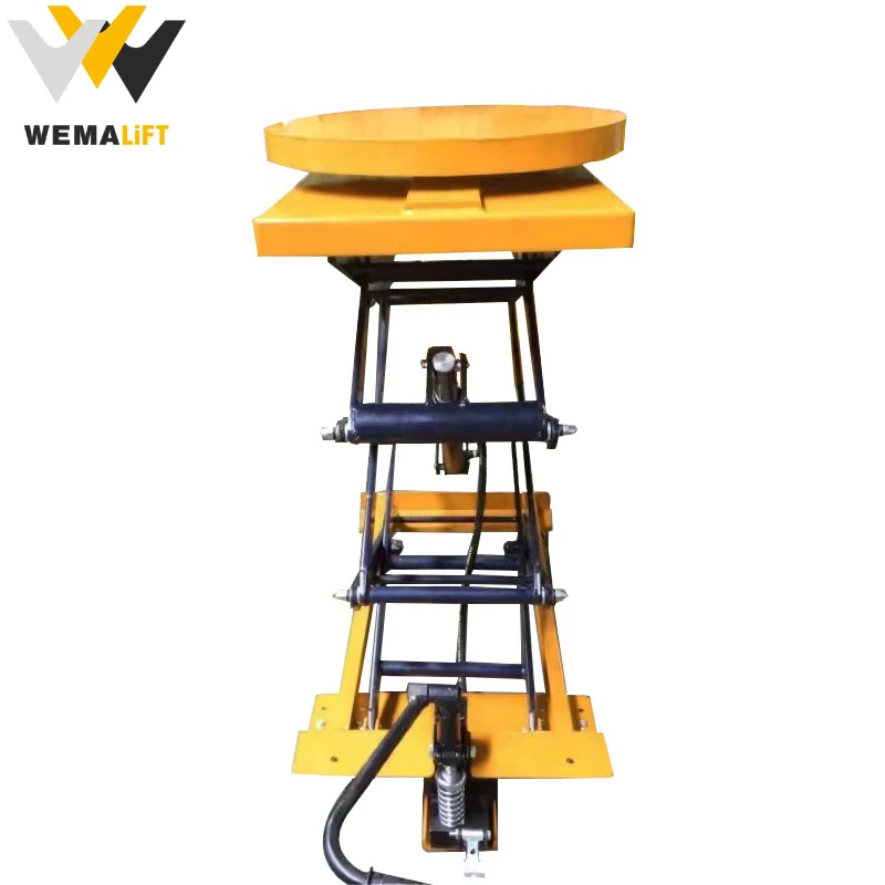 Lift table hydraulic mobile container load ramp with support legs for hot sale lifting platform foot pump