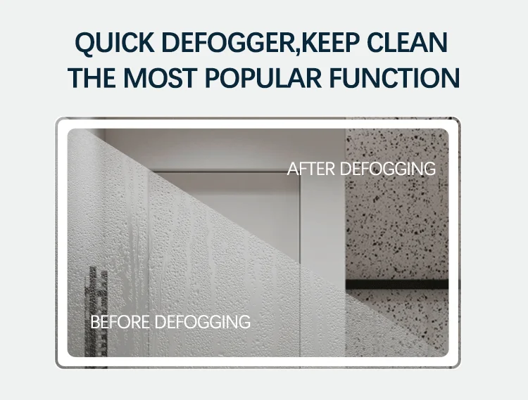 BOLEN Customized bathroom illuminated mirror makeup hotel led mirror with magnifying