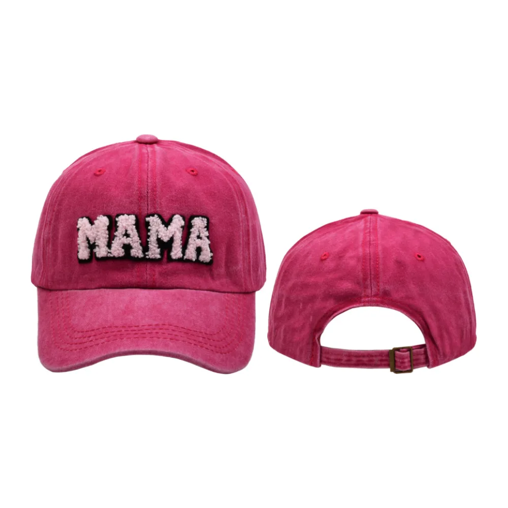 New Arrival Adjustable Washed Cotton Embroidered MAMA Dad Hat Sports Hats for Women