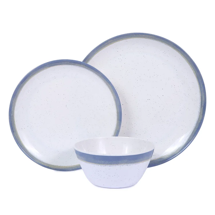 Platos de cocina restaurant custom set dining dish home dinning cheap charger circle melamine