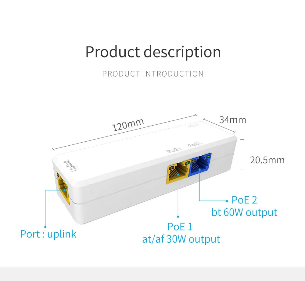 Good Quality GENATA 130m Transmission 3 Ports Extender Cascade PoE Switch GNT-69P31 For CCTV Cascade