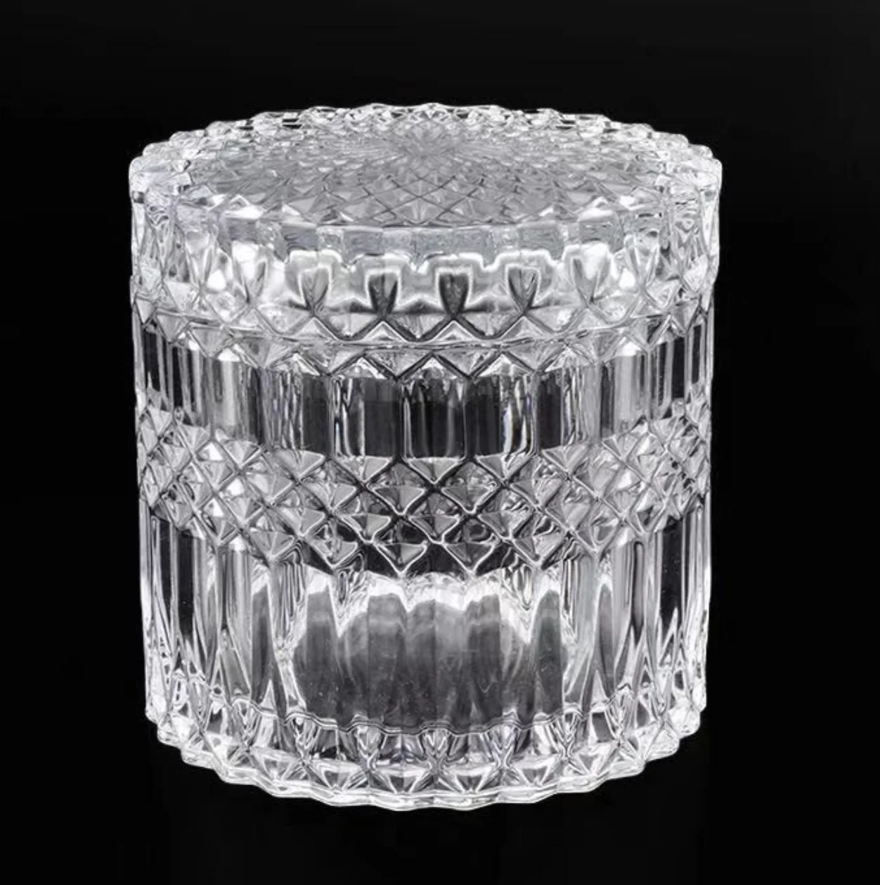 Luxury Electroplating Glass Candy container And Glass Candle Jar vessel for candle DIY