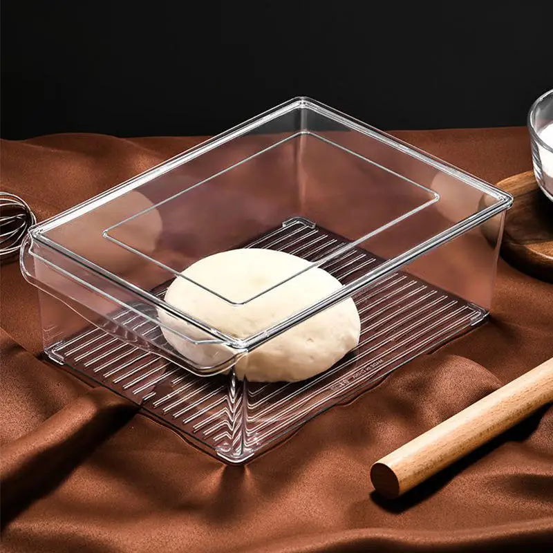 New Food Grade Bread Toast Wake Fermenting Box Refrigerator Fruits Vegetables Fresh-Keeping Box Kitchen Food Storage Container