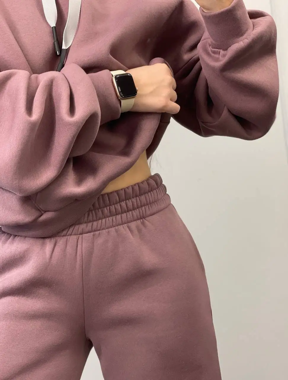 Wholesale Custom High Quality  Hoodies Set Tracksuit 100% Cotton 2 Piece Set Women Jogging Tracksuits