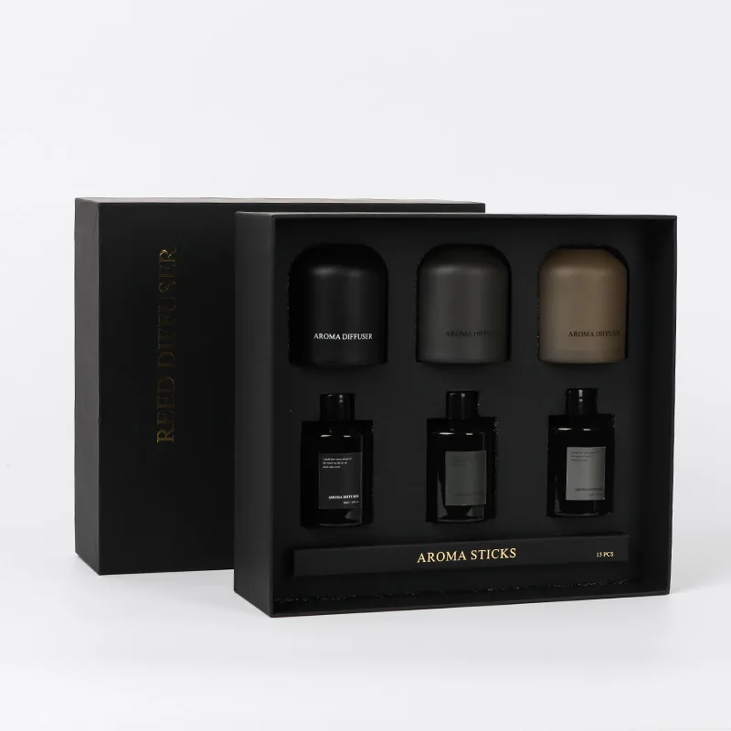 Aroma Gifts Set of 3 50ml Diffuser Gift Set  With Nature Essential Oil Reed Diffuser Home Fragrance New Design Promotion Gifts