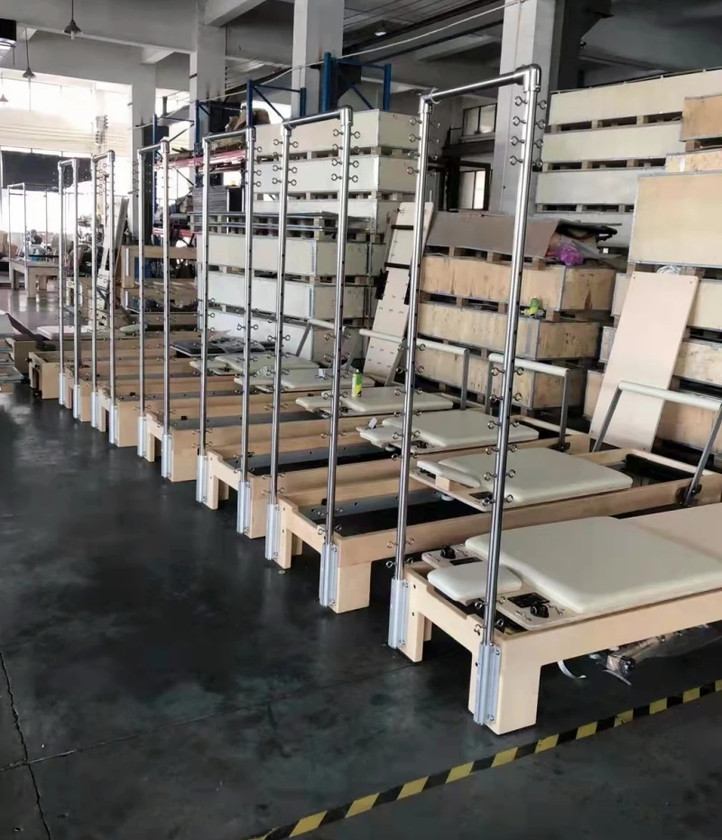 Pilates studio Equipment Folding Pilates Reformer With half trapeze reformer pilates