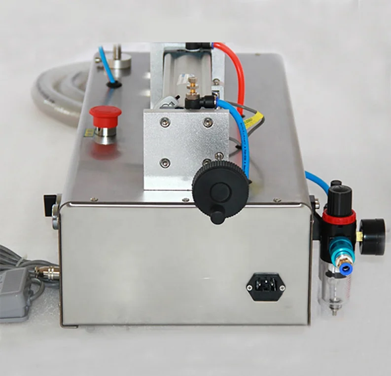 5-50ml Pneumatic Semi-automatic piston type Paste gel honey and liquid filling machine with single and double nozzles