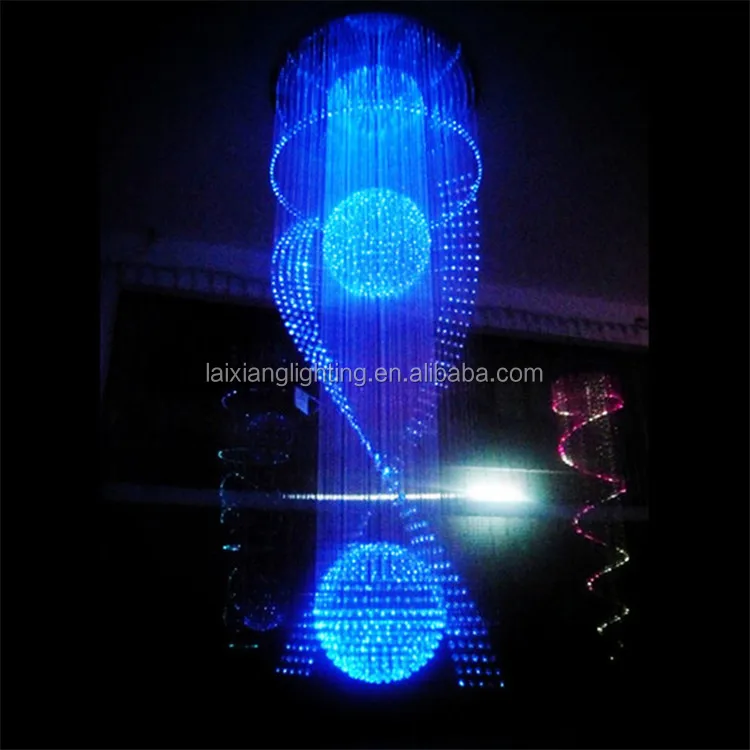 Hot sale 3D eagle chandelier RGB optic fiber light 7 colors for shopping mall club