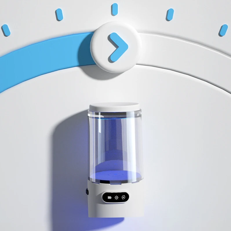 Белый держатель для зубной щетки и дезинфицирующее средство от бактерий