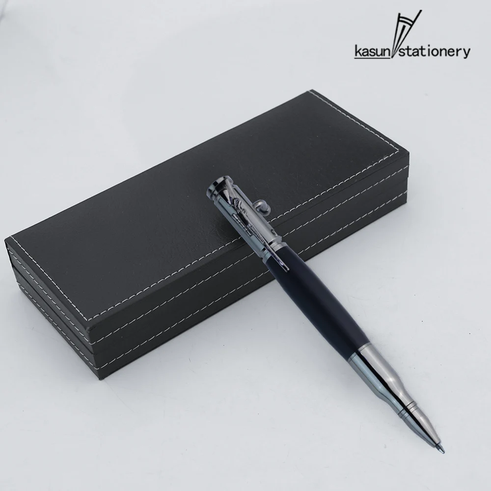 Hot selling Bullet Shaped Bolt Action Custom Logo Rifle Design Clip Gun Pen for Business Gift