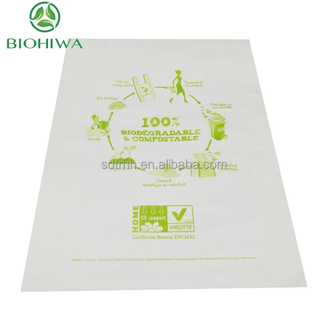 Biodegradable Compostable Plastic Fruit Vegetable Bags Supermarket Shopping Produce Food Packaging Bag On Roll