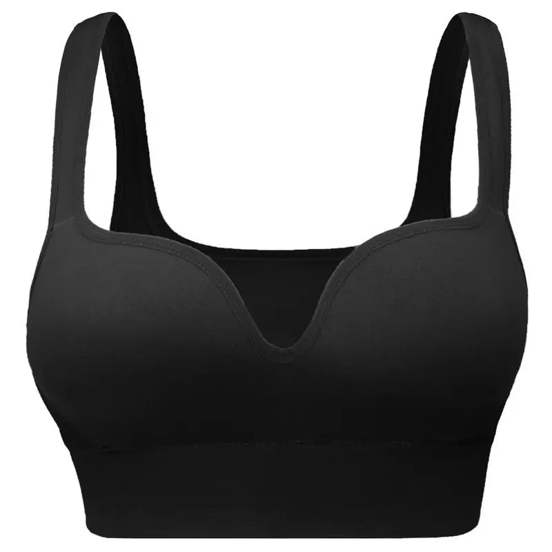 
Traceless 3D sports bra without steel ring gathered shock absorption anti sagging running bra sleeping vest underwear 