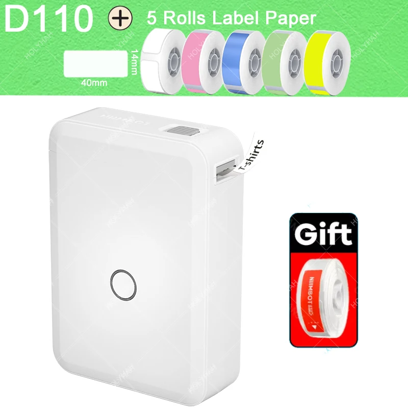 D110 Label Printer Label Maker Wireless Label Printer Tape Included Multiple Templates Available for Phone Office Home