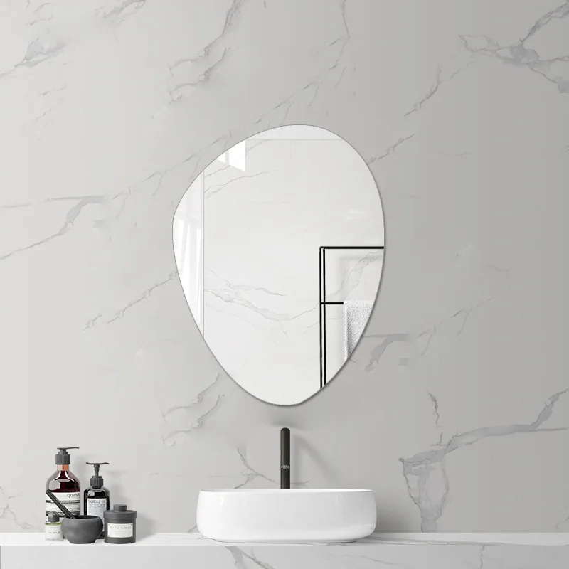 Bedroom living room decorative 3D acrylic patchwork dressing mirror will not break soft mirror wall
