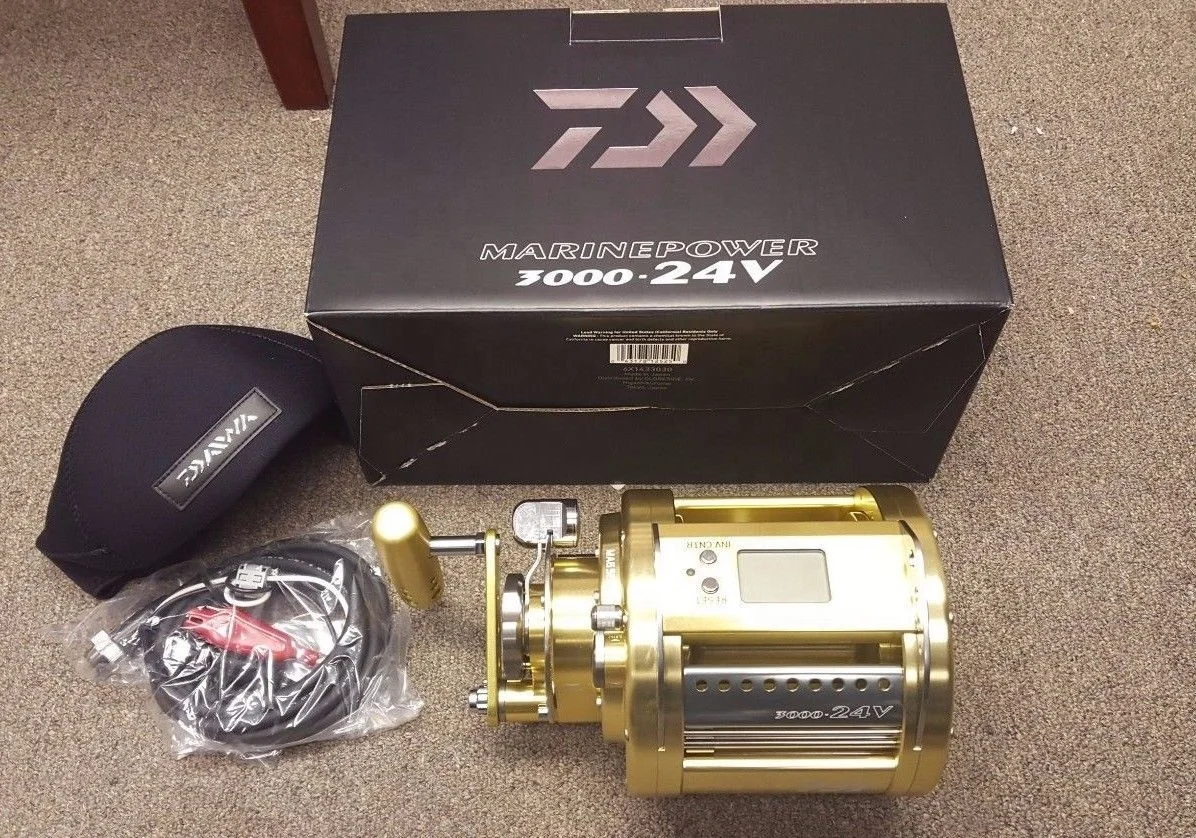 
Factory New Authentic Daiwa Marine Power 3000 - 24 Volt Power Assist Deep Drop Reel (MP3000-24V) 