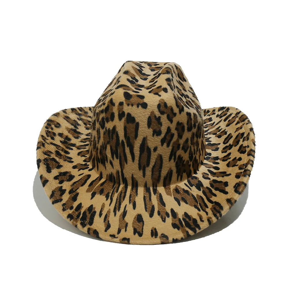 Высококачественные винтажные ковбойские шляпы с принтом коровы леопардовые женские мужские в западном стиле