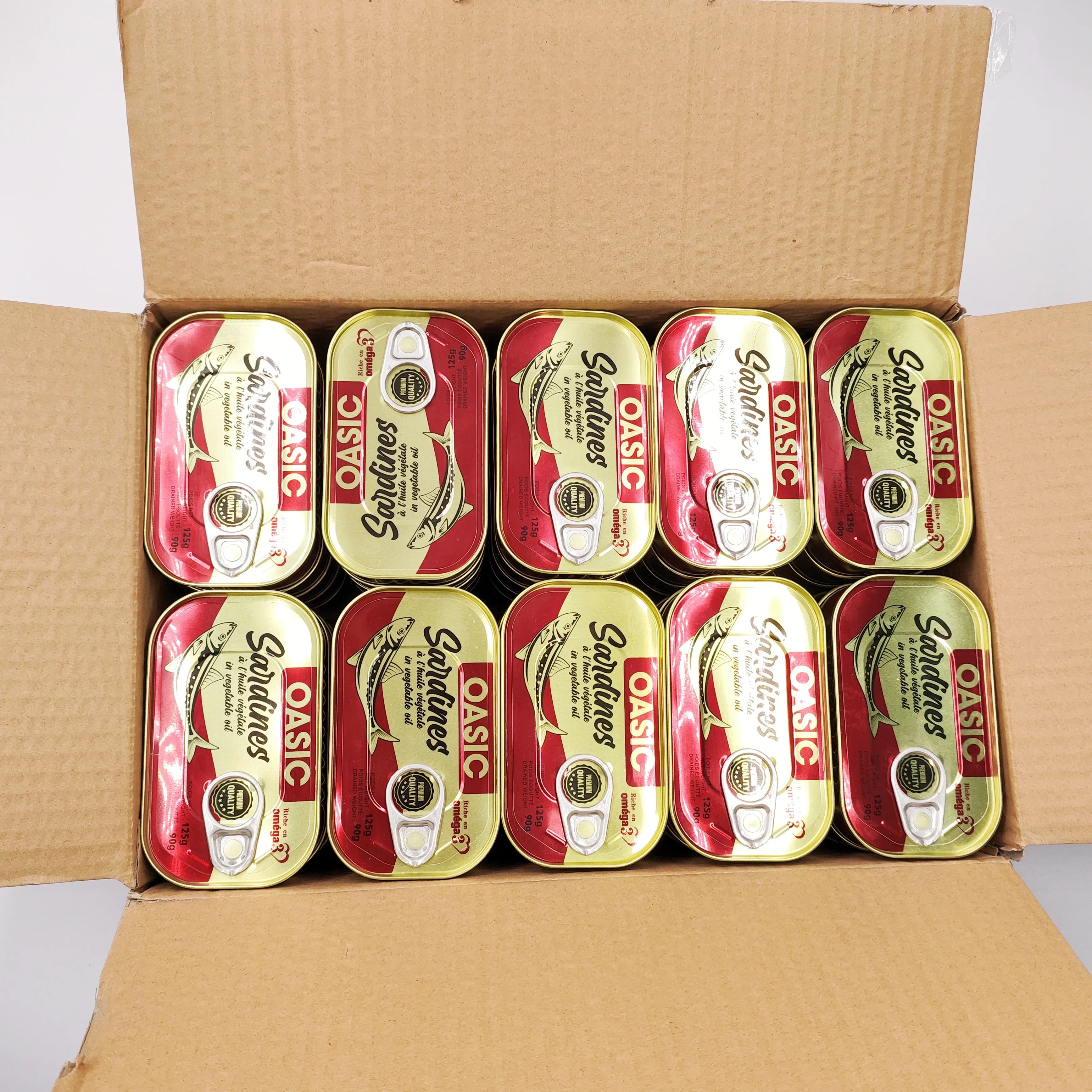 Высокопоставленная сардина в растительном масле премиальные бренды банки для Освежителя 125 г/филе Анчоуса оливковом с высоким содержанием белка распродажа