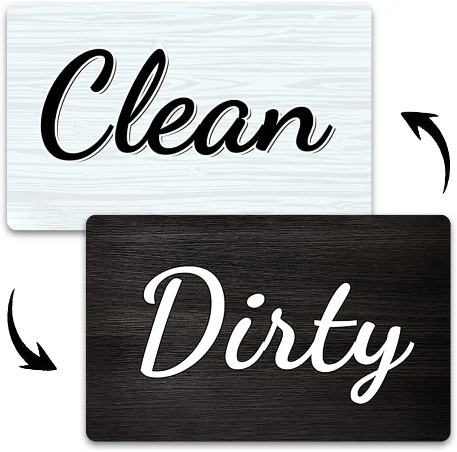 Double Sided Cute Design Manufacturer Clean Dirty Fridge Magnet For Dishwasher