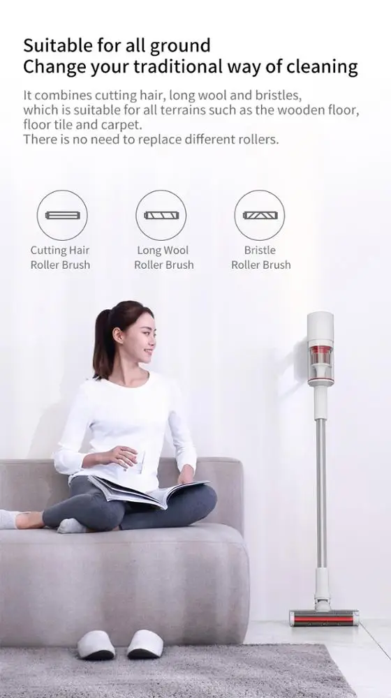 Xiaomi Youpin MIJIA Shunzao Z11 Handheld Cordless Vacuum Cleaner Strong Suction Brushless Motor Deep Mite Removal Self-clean