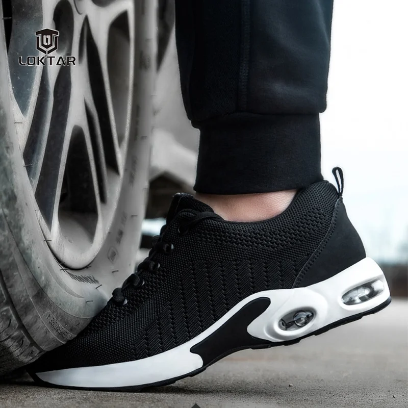 Lightweight Working Industrial Safety Shoes with Steel Toe Cap Fiberglass Toecap Sport Safety Shoes