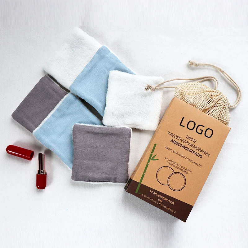 Hot Selling Eco-friendly Personal Care Bamboo Fiber Make Up Remover Pads Reusable