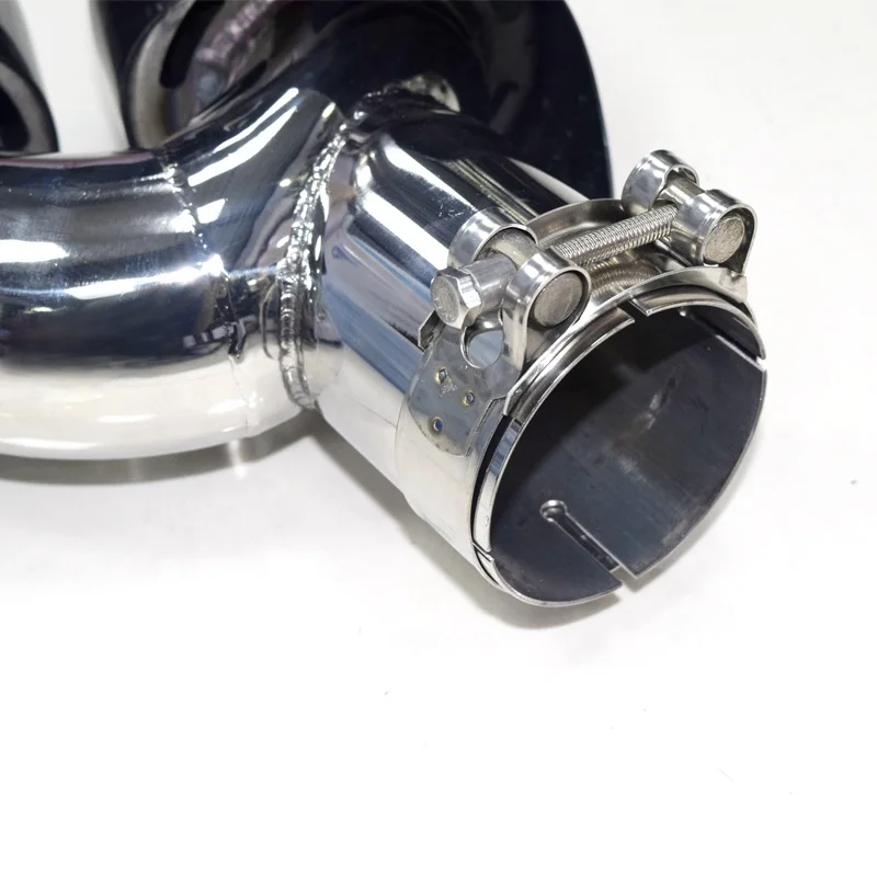 1 Pair Carbon Fiber Exhaust Tip For Porsche Macan 2019 2020 petrol Car Exhaust Pipe Silver Four Out Muffler Tip Nozzle